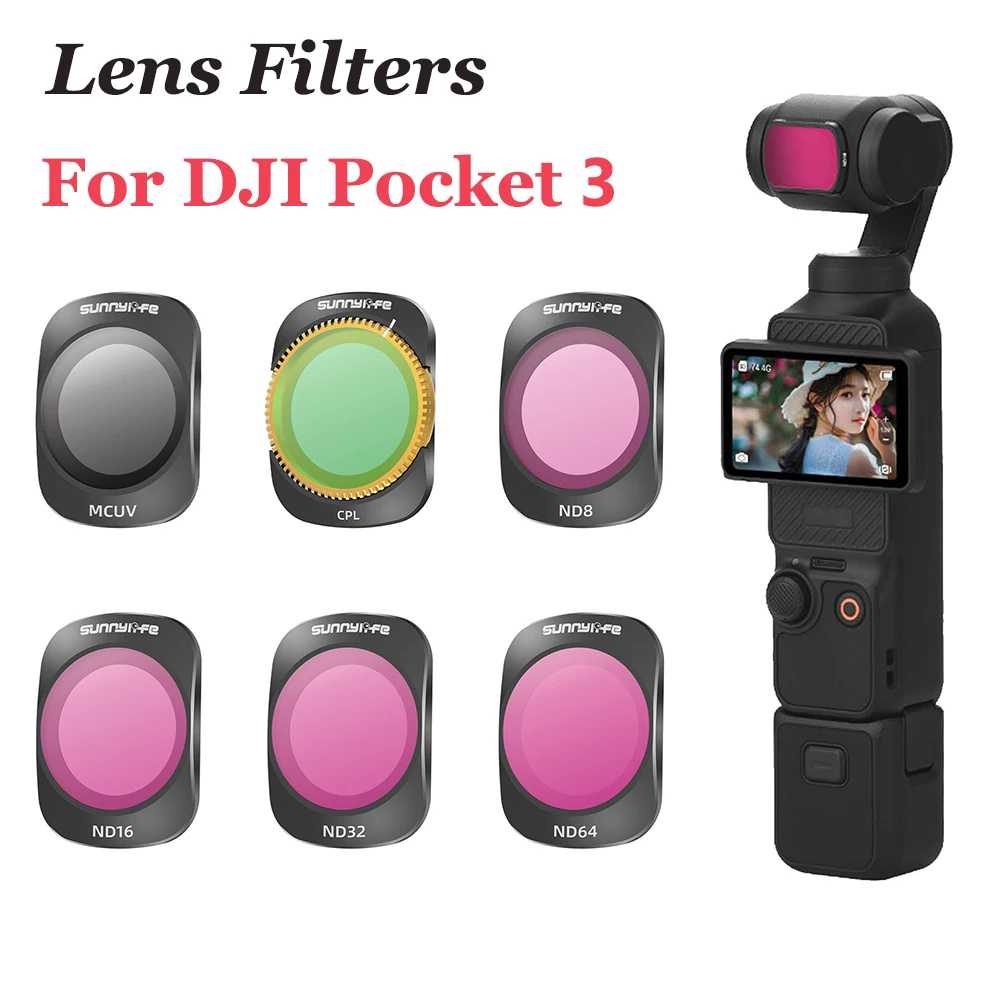 Lens Filters for DJI Pocket 3 Magnetic Metal Adjustable CPL Filters ND256 ND64/PL ND32/PL MCUV Accessories for DJI Osmo Pocket 3
Lens Filters for DJI Pocket 3 Magnetic Metal Adjustable CPL Filters ND256 ND64/PL ND32/PL MCUV Accessories for DJI Osmo Pocket 3