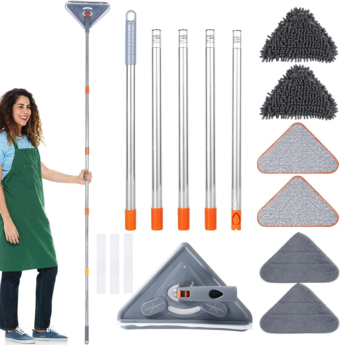 New 82 Inch Wall Mop with Long Handle Wall Cleaning Mop with 39.8-82 Inch Extension Pole 360° Rotatable Wall Cleaner Mops
New 82 Inch Wall Mop with Long Handle Wall Cleaning Mop with 39.8-82 Inch Extension Pole 360° Rotatable Wall Cleaner Mops