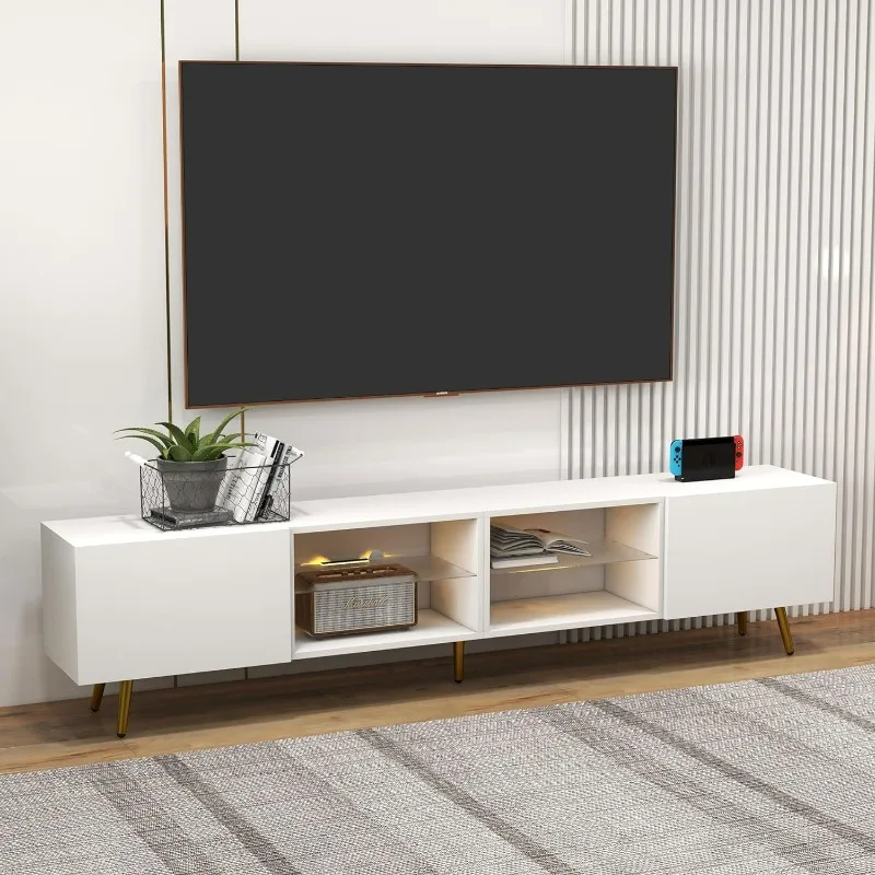 Home 86" LED TV Stand, Modern Entertainment Center Up To 90" TV, Television Console Table with Storage Cabinets for Living Room
Home 86" LED TV Stand, Modern Entertainment Center Up To 90" TV, Television Console Table with Storage Cabinets for Living Room