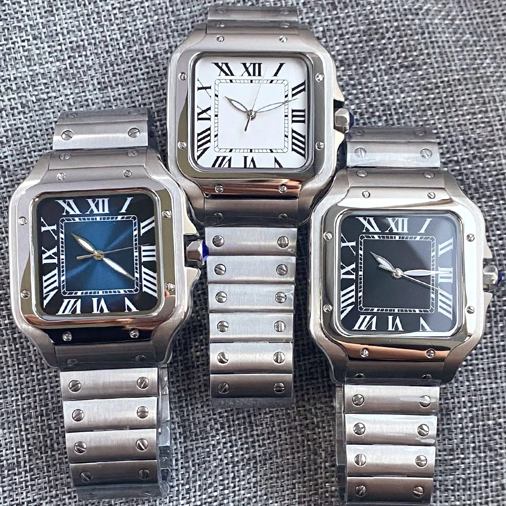 38mm Square Retro Business Watch For Men Mineral Glass Japan NH35A Automatic Mechanical Blue Black Dial Glass Back
38mm Square Retro Business Watch For Men Mineral Glass Japan NH35A Automatic Mechanical Blue Black Dial Glass Back