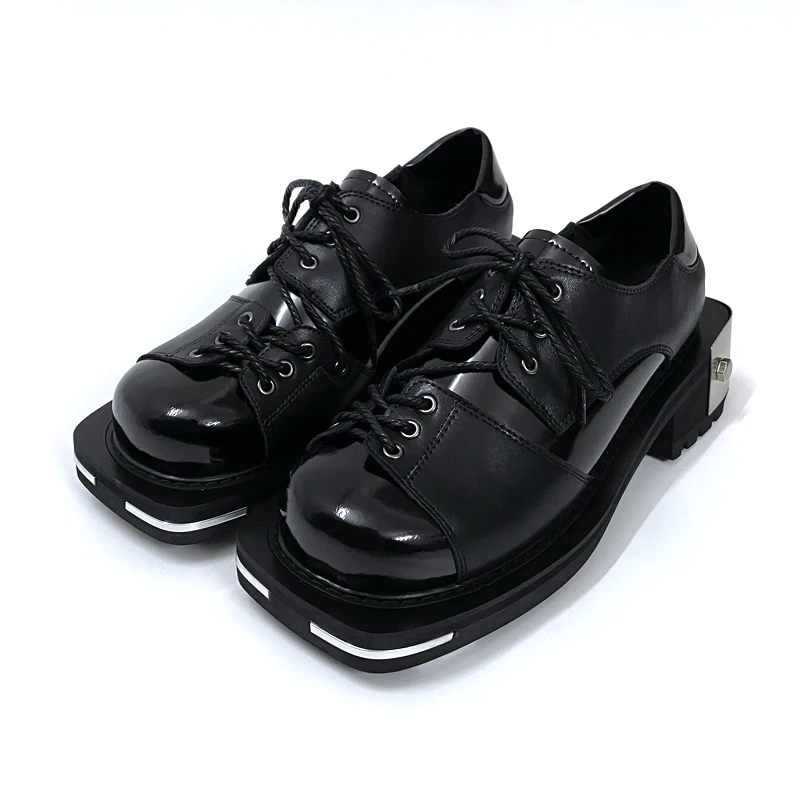 Men Genuine Leather Casual Chunky Heel Shoes Male Dark Fashion Japan Korean Streetwear Punk Real Cowhide Leather Shoes
Men Genuine Leather Casual Chunky Heel Shoes Male Dark Fashion Japan Korean Streetwear Punk Real Cowhide Leather Shoes