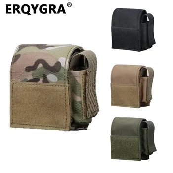 ERQYGRA 전술 담배 라이터 보관 허리 가방 Molle 시스템 휴대용 액세서리, 사냥 야외 스포츠 잡지 장비