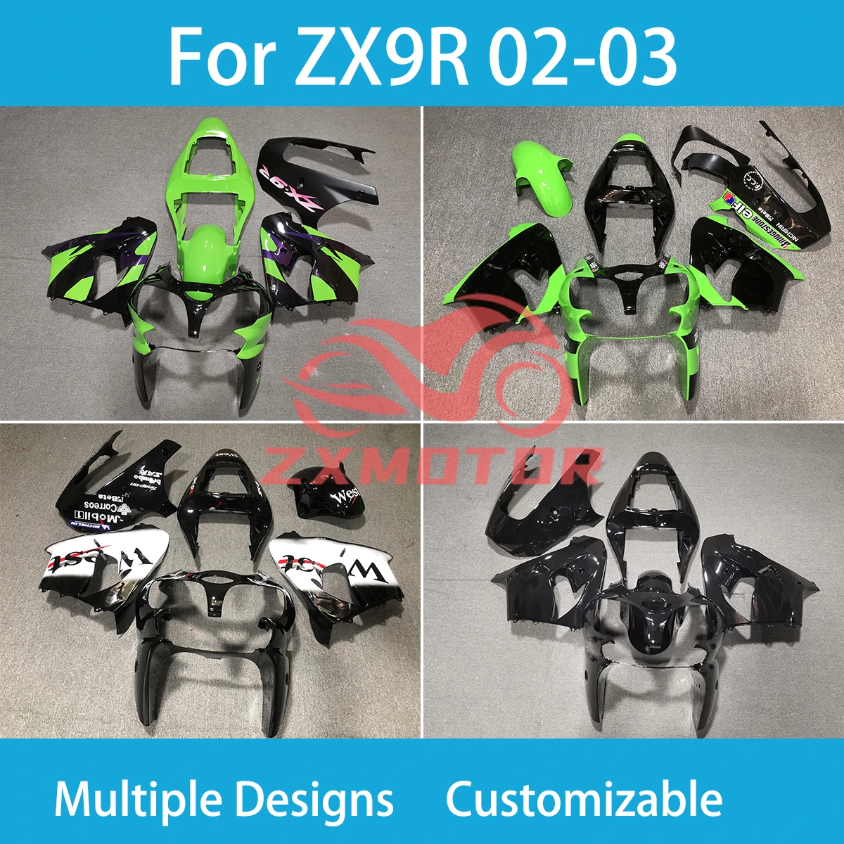 ZX9R 02 03 крутые Обтекатели для Kawasaki ZX 9R 2002 2003 инъекция мотоцикла ZXMT обтекатель комплект кузова Панель
ZX9R 02 03 крутые Обтекатели для Kawasaki ZX 9R 2002 2003 инъекция мотоцикла ZXMT обтекатель комплект кузова Панель