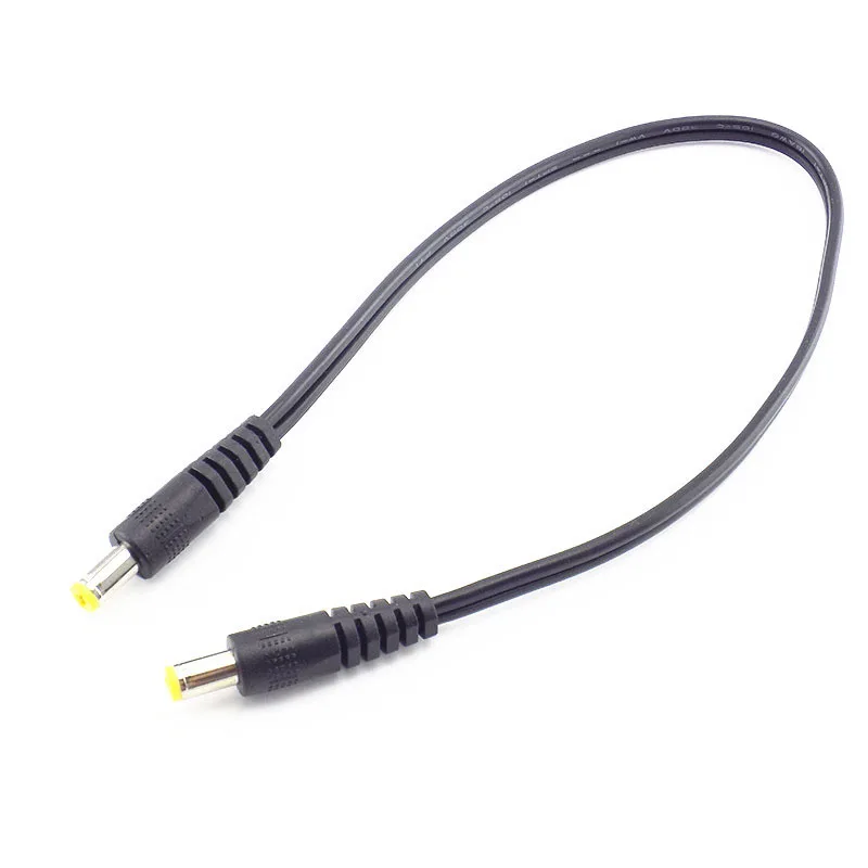 

DC 5.5x2.1mm Power Adapter Plug Male to Male Extension Cords Cable 30cm for CCTV Camera Audio DVR Connector LED Strip Light D6