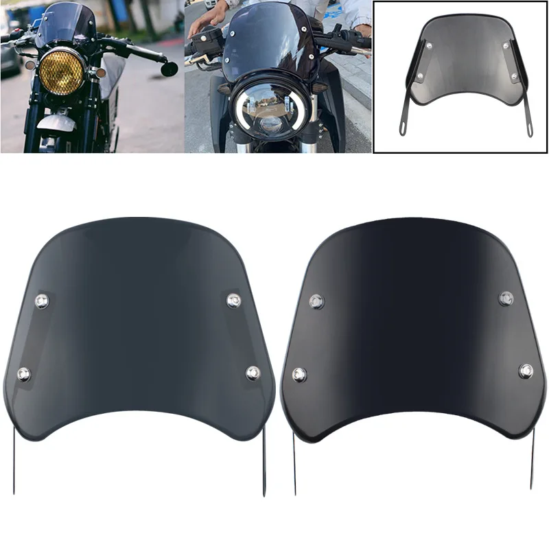 Motorcycle Modified Retro 5-7 Inch Headlight Windshield Motorcycle Windshield Front Windshield For Honda Yamaha Kawasaki Suzuki
Motorcycle Modified Retro 5-7 Inch Headlight Windshield Motorcycle Windshield Front Windshield For Honda Yamaha Kawasaki Suzuki