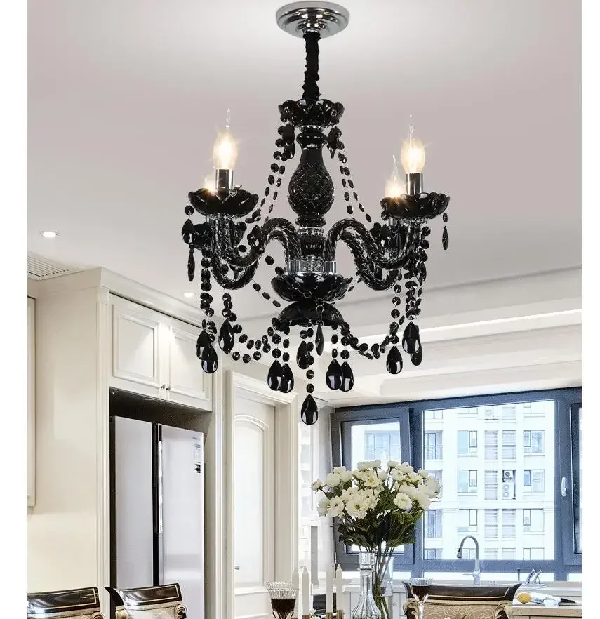 Modern Black Decora Crystal Chandeliers D48cm H45cm Black LED Chandelier For Living Room AC lustres de sala de cristal Pendants
Modern Black Decora Crystal Chandeliers D48cm H45cm Black LED Chandelier For Living Room AC lustres de sala de cristal Pendants