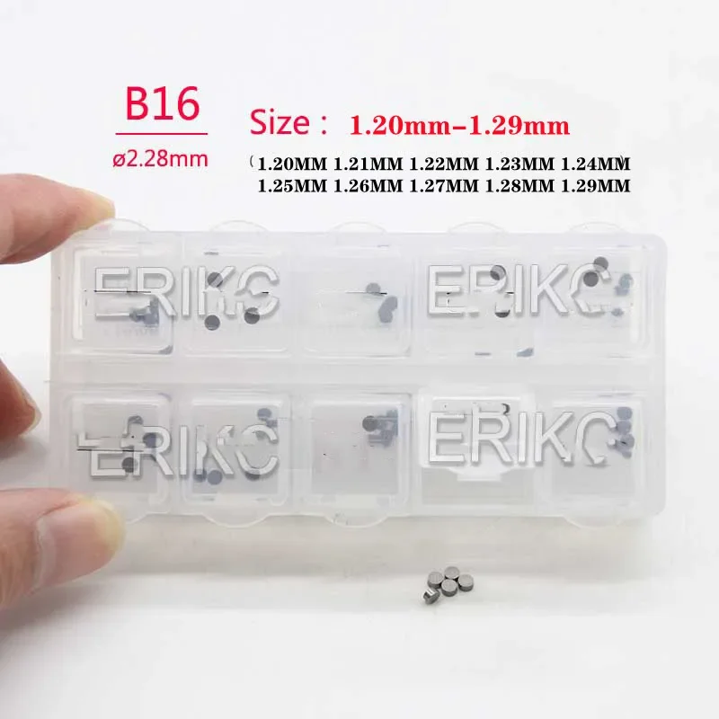 

ERIKC B16 SIZE 1.20 MM-1.29 MMFuel Injector Shims 1.21MM 1.22 1.23 1.241.25 1.261.27 1.28 30 PCS /Box Washer Sealing Steel Ring