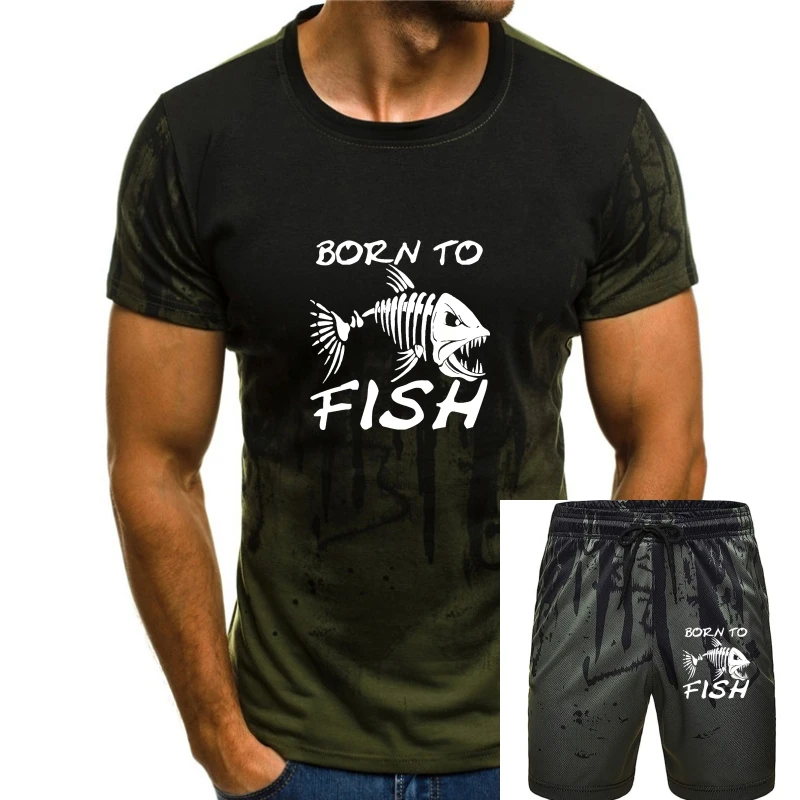 

Born To Fish T-Shirt Angling Carp Fly Sea Fishing Rod For Birthdays Fathers Day Cartoon T Shirt Men Fashion New Unisex Tshirt