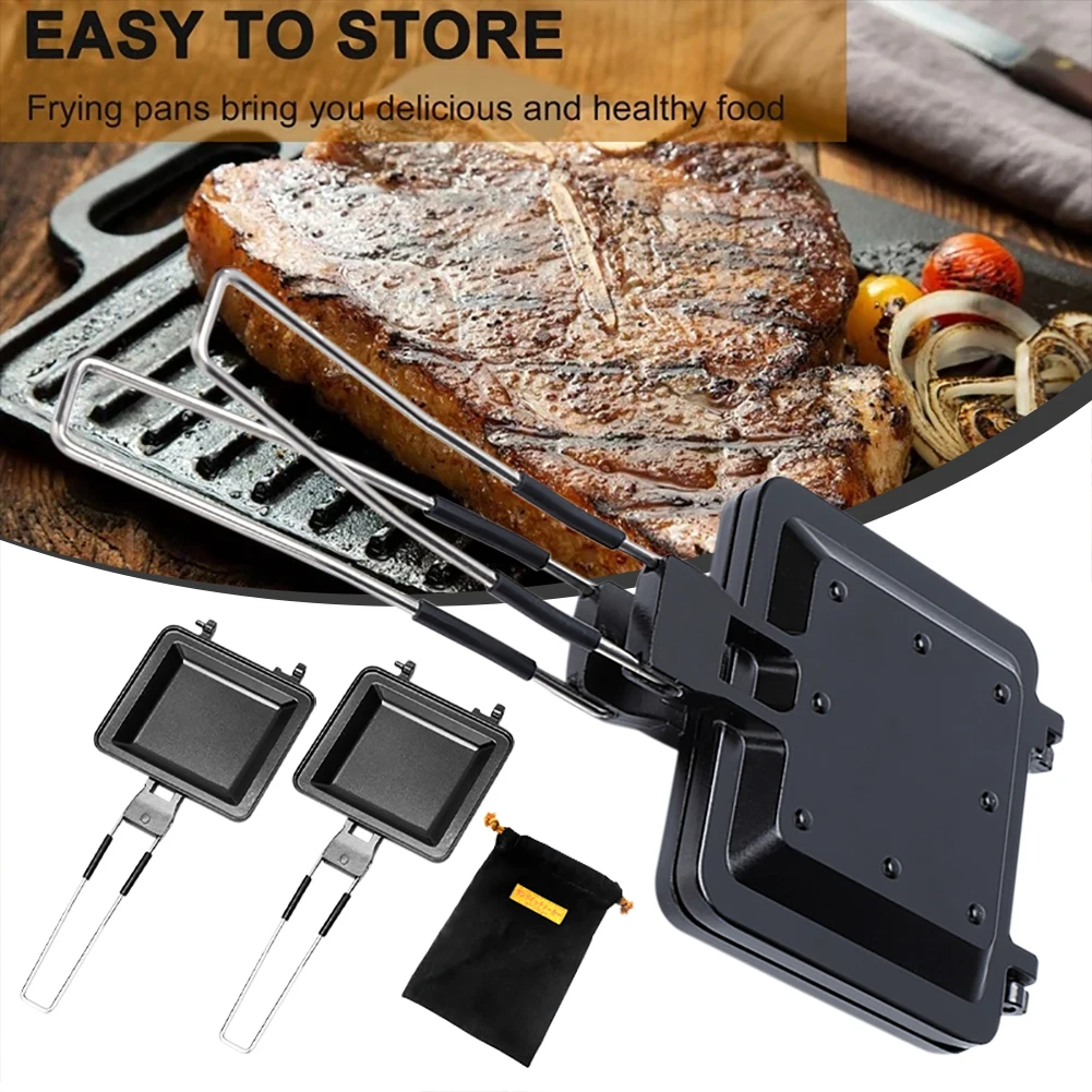 2pcs Kitchen Sandwich Maker Aluminum Alloy Baking Meat Vegetables Frying Eggs Breakfast Afternoon Tea Work With Coffee Tea Drink
2pcs Kitchen Sandwich Maker Aluminum Alloy Baking Meat Vegetables Frying Eggs Breakfast Afternoon Tea Work With Coffee Tea Drink