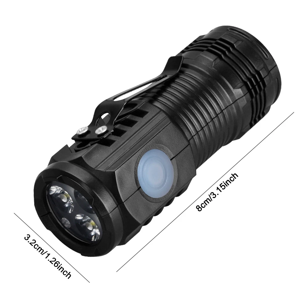 Mini LED Flashlight USB C Rechargeable with Clip Small Flashlights 3 Light Modes Hat Clip Light for EDC Camping Hiking Emergency Mini LED Flashlight USB C Rechargeable with Clip Small Flashlights 3 Light Modes Hat Clip Light for EDC Camping Hiking Emergency