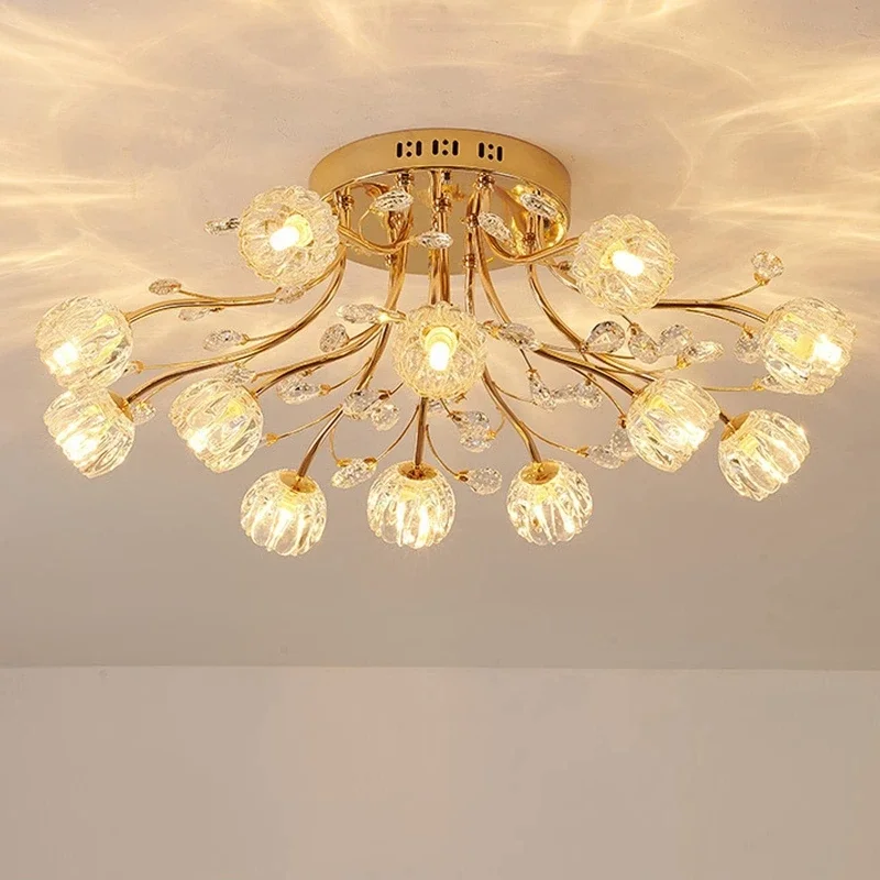 Nordic Luxury Dendritic Crystal Ceiling Lamp Glass Flower Light Shade Bedroom Restaurant Living Room LED Chandelier Bright Decor
Nordic Luxury Dendritic Crystal Ceiling Lamp Glass Flower Light Shade Bedroom Restaurant Living Room LED Chandelier Bright Decor