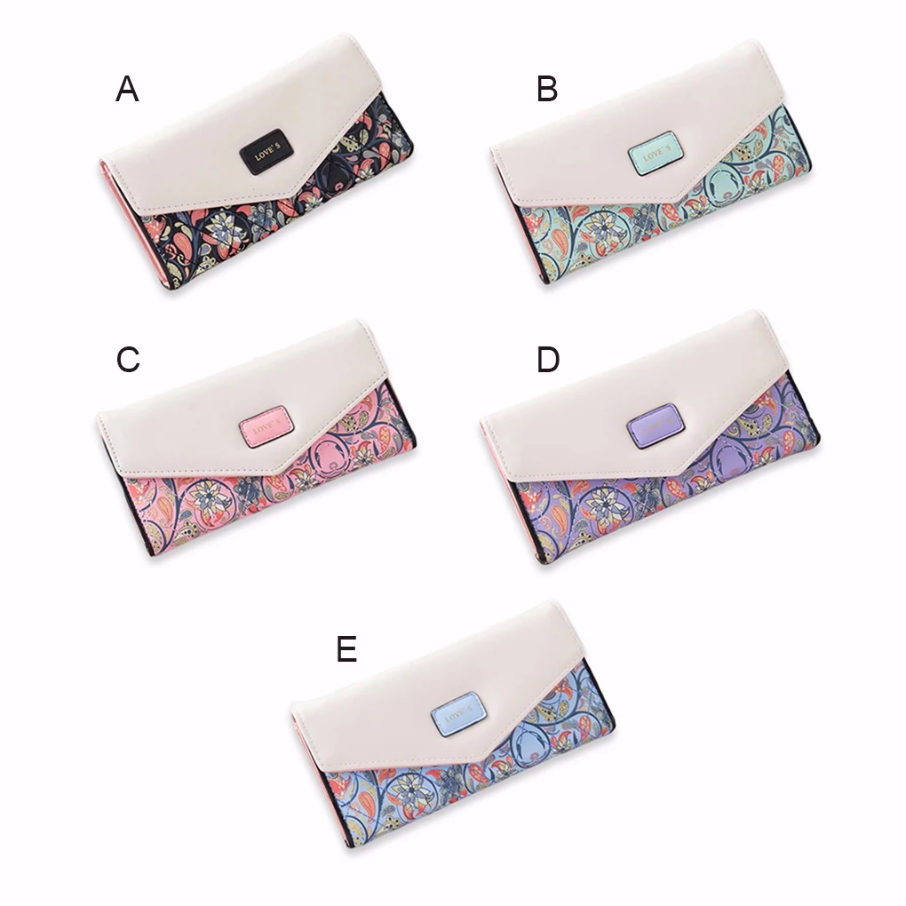 Women Wallet PU Purse Female Flower Print Trifold Wallets Solid Color Card Holder Money Bag Hasp Closure Light blue
Women Wallet PU Purse Female Flower Print Trifold Wallets Solid Color Card Holder Money Bag Hasp Closure Light blue