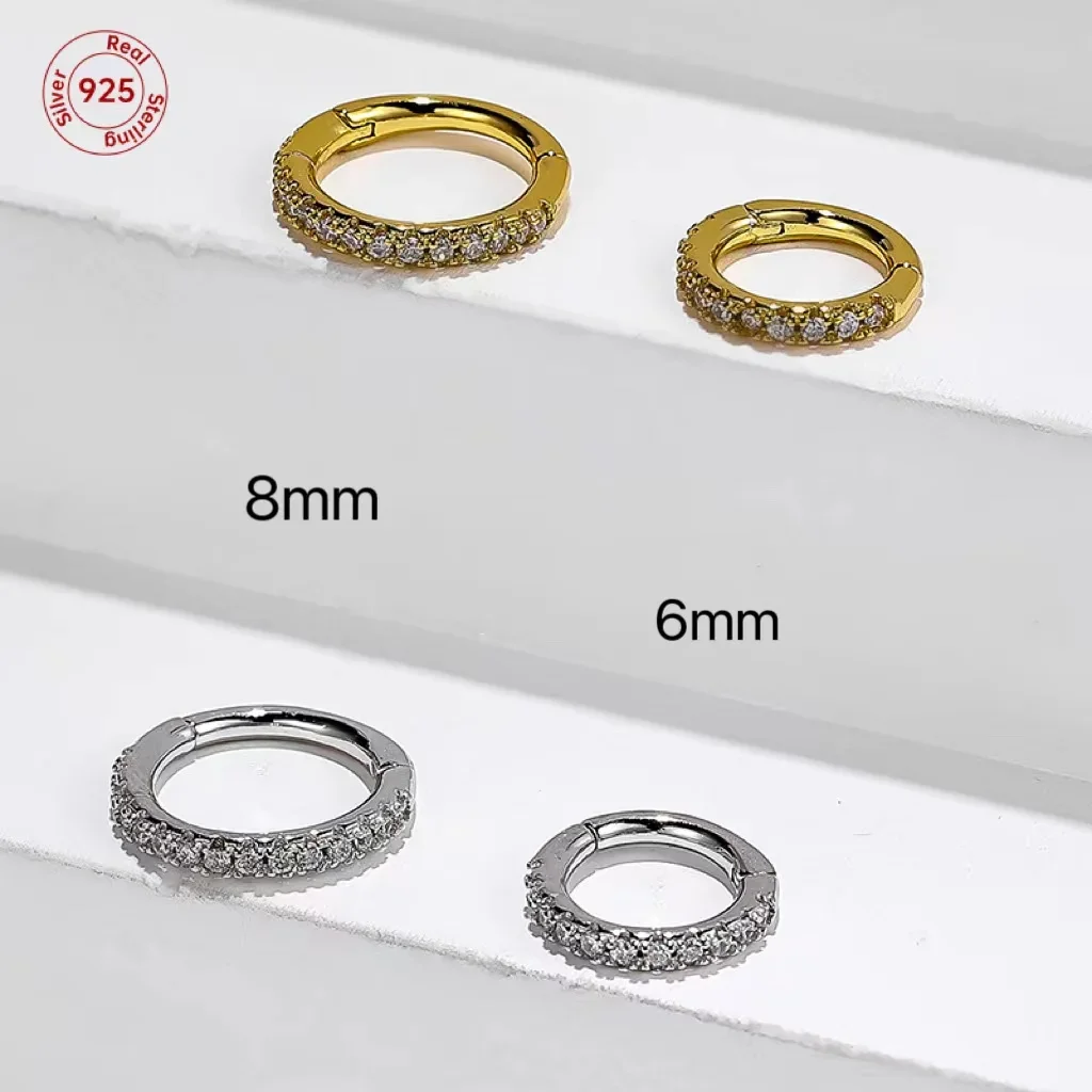 1PC Real 925 Sterling Silver Micro-Inlaid Zircon Nasal Ring Cartilage Piercing Stud Earrings Jewelry
1PC Real 925 Sterling Silver Micro-Inlaid Zircon Nasal Ring Cartilage Piercing Stud Earrings Jewelry