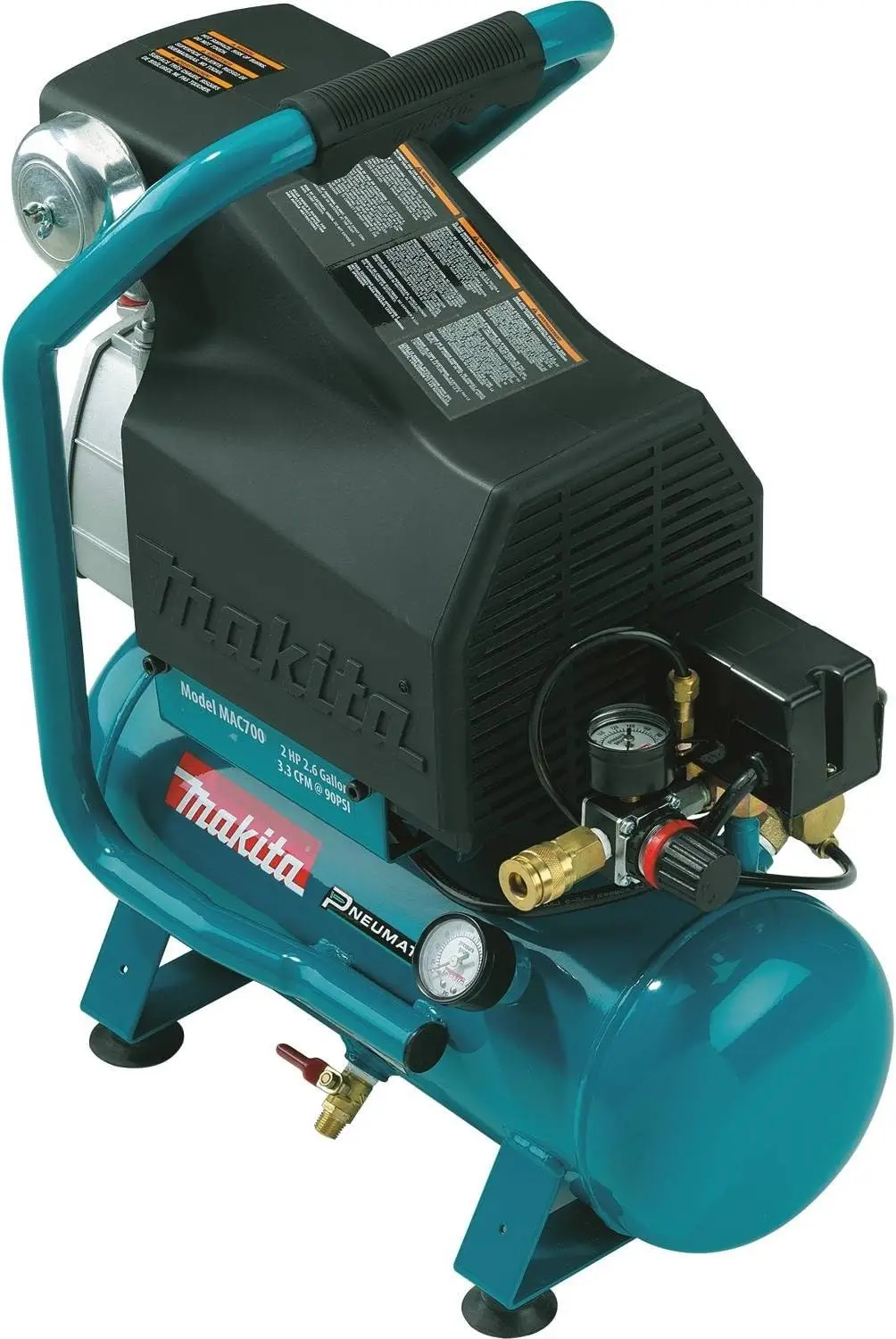 New MAC700 2.0 HP* Big Bore™ Air Compressor,120 Voltsv,Substantially lower noise levels with a large 1,720 RPM pump | USA | NEW
New MAC700 2.0 HP* Big Bore™ Air Compressor,120 Voltsv,Substantially lower noise levels with a large 1,720 RPM pump | USA | NEW