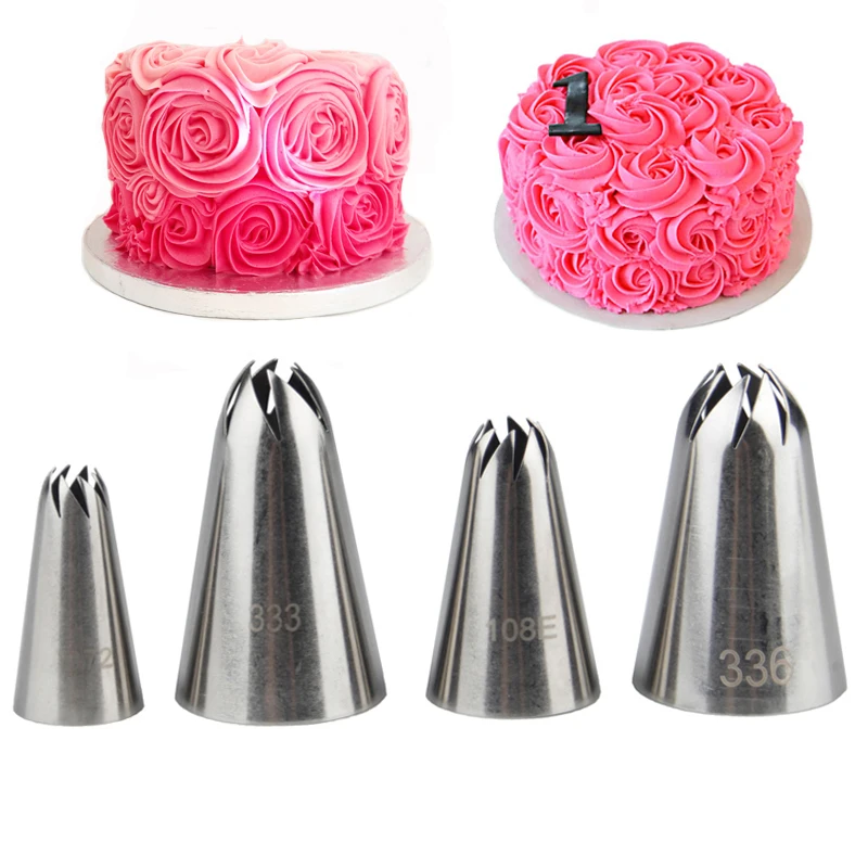 4pcs/set Spiral Rose Pastry Tips Stainless Steel DIY Cake Decorating Icing Piping Nozzle Set Cupcake Cream Baking Tools
4pcs/set Spiral Rose Pastry Tips Stainless Steel DIY Cake Decorating Icing Piping Nozzle Set Cupcake Cream Baking Tools