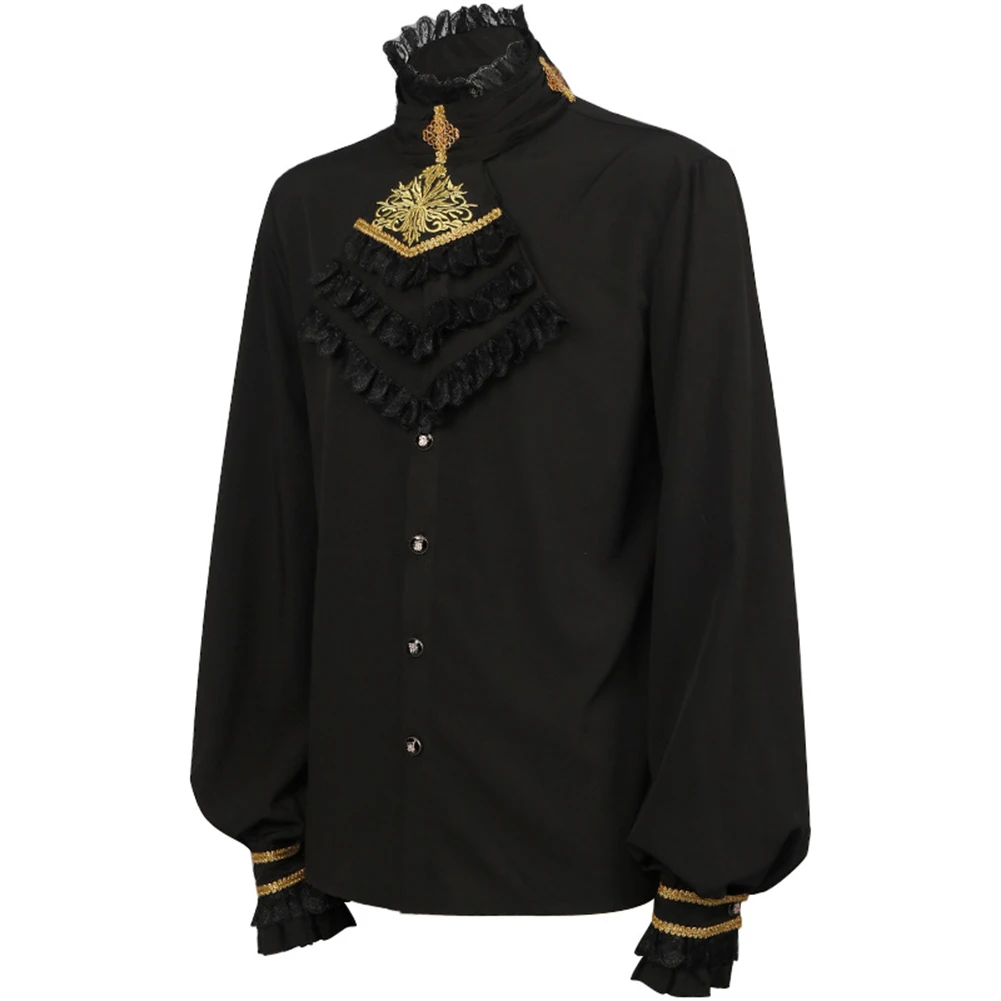 Vintage Man Shirts And Blouses England Style Medieval Gothic Renaissance Victorian Steampunk Ruffle Shirt Tops Clothing For Men
Vintage Man Shirts And Blouses England Style Medieval Gothic Renaissance Victorian Steampunk Ruffle Shirt Tops Clothing For Men