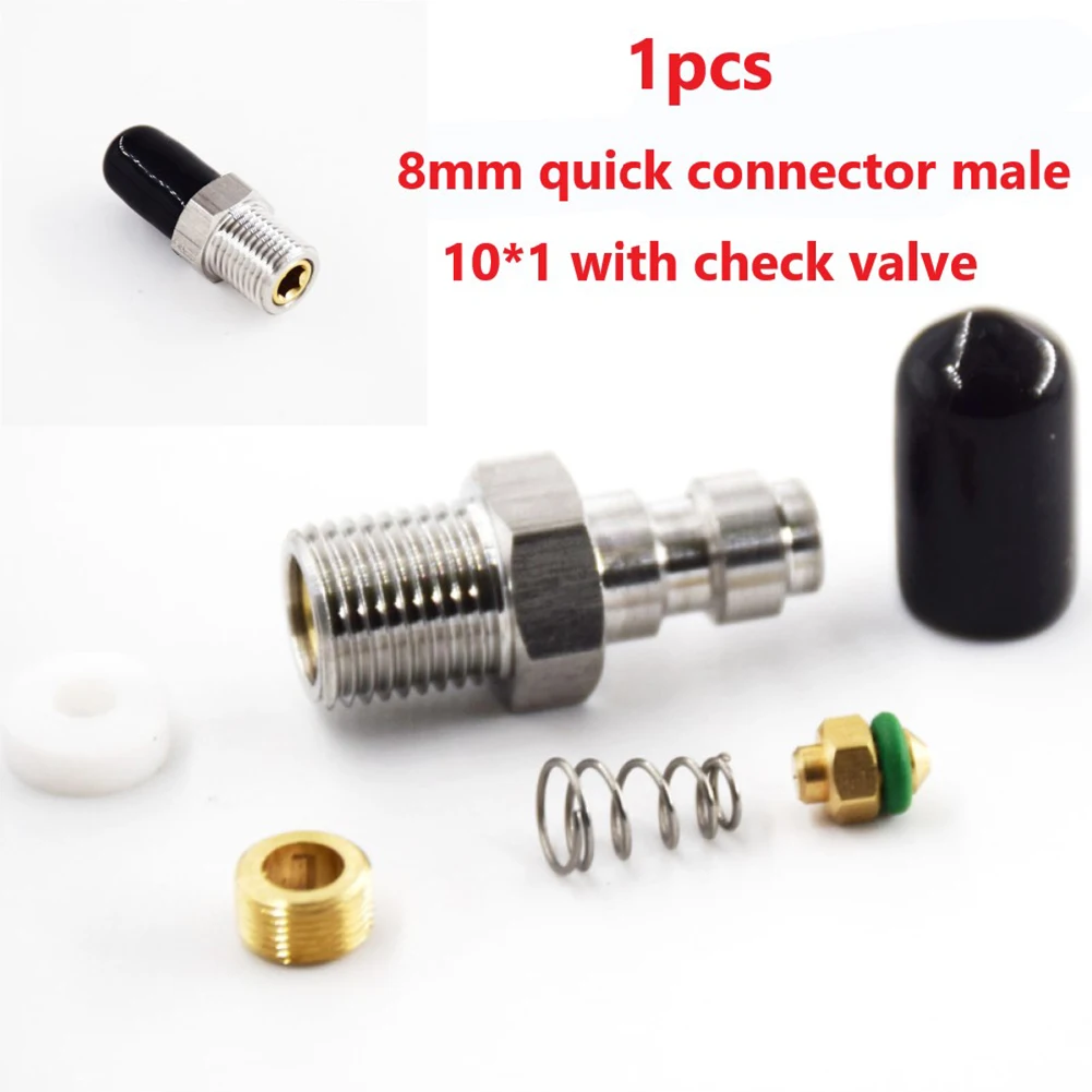 1PCS 8mm Quick Connect Check Valve Quick Connect Check Valve PCP Filling M10x1 1/8NPT 1/8BSPP Mainly Used Pneumatic Tools
1PCS 8mm Quick Connect Check Valve Quick Connect Check Valve PCP Filling M10x1 1/8NPT 1/8BSPP Mainly Used Pneumatic Tools