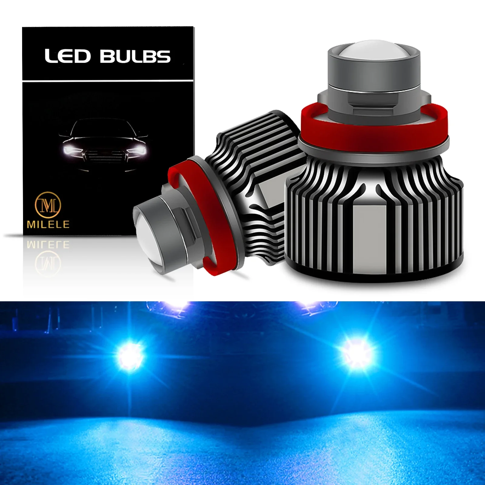 

8000K 40W H8 H9 H11 Bi LED Fog Light Lens Projector 9005 9006 HB3 HB4 H7 3000K 6000K Green Lemon Car Lamp LED Headlight Bulbs