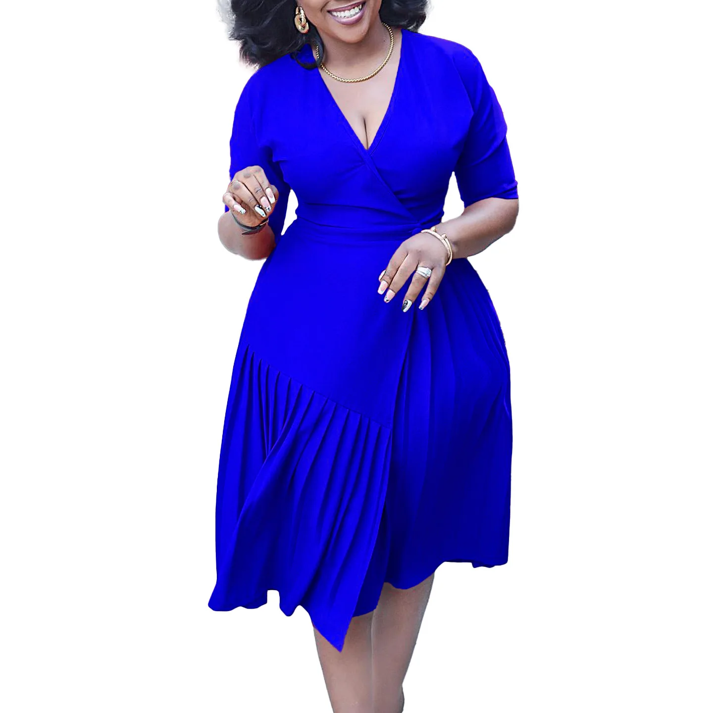 Women Pleated Dresses High Waist Short Sleeves A Line Modest African Office Ladies Work Wear Date Elegant Classy Robes Vestidos
Women Pleated Dresses High Waist Short Sleeves A Line Modest African Office Ladies Work Wear Date Elegant Classy Robes Vestidos