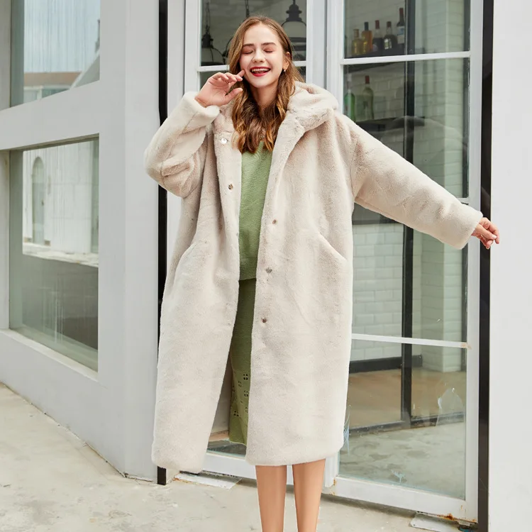 Fur imitation fur artificial fur imitation mink long hooded imitation Rabbit Plush coat
Fur imitation fur artificial fur imitation mink long hooded imitation Rabbit Plush coat