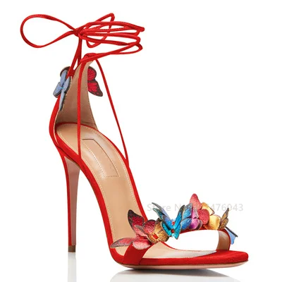 Summer New Women Stiletto High Heel Sandals Butterfly Lace-up Ankle Strap Sandals Sexy Bridal Evening Party Fashion Shoes
Summer New Women Stiletto High Heel Sandals Butterfly Lace-up Ankle Strap Sandals Sexy Bridal Evening Party Fashion Shoes