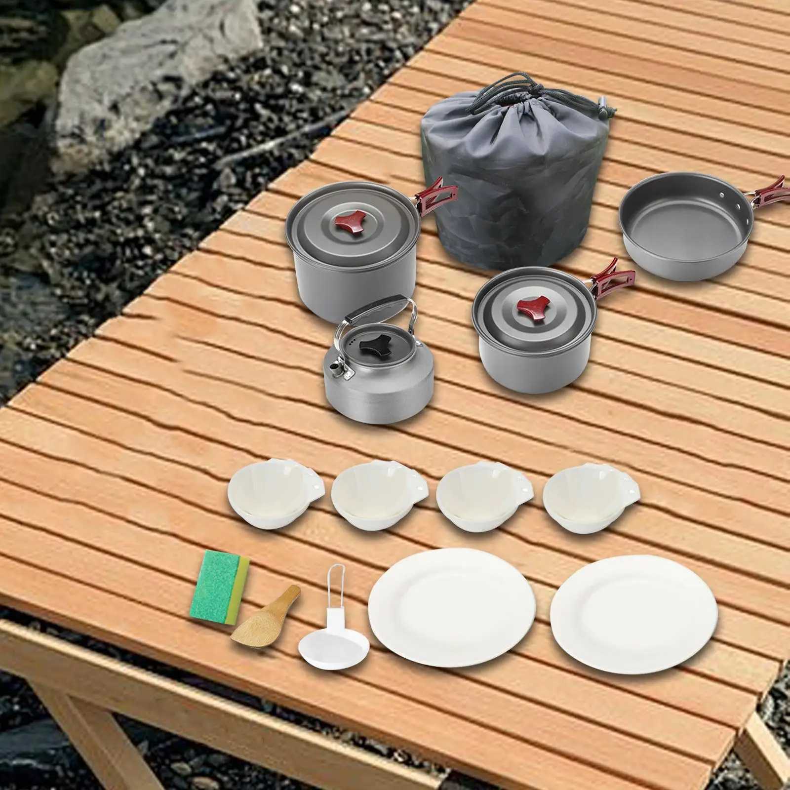 Camping Cookware Set for Campfire Durable with Storage Bag Cooking Pot for Fishing Backpacking Outdoor Cooking Barbecue Travel
Camping Cookware Set for Campfire Durable with Storage Bag Cooking Pot for Fishing Backpacking Outdoor Cooking Barbecue Travel