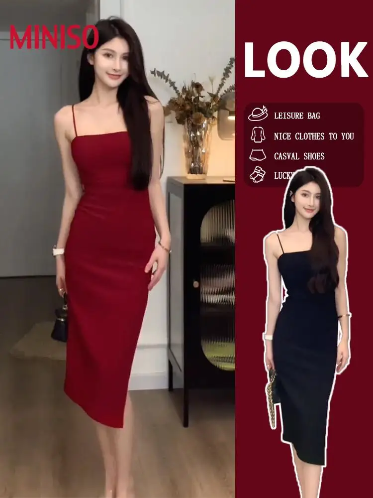 Miniso Hot Girl Slim Sexy Suspender Dress Women 2023 New Temperament High-Level Slim Slit Long Skirt Ins Y2K Gift
Miniso Hot Girl Slim Sexy Suspender Dress Women 2023 New Temperament High-Level Slim Slit Long Skirt Ins Y2K Gift