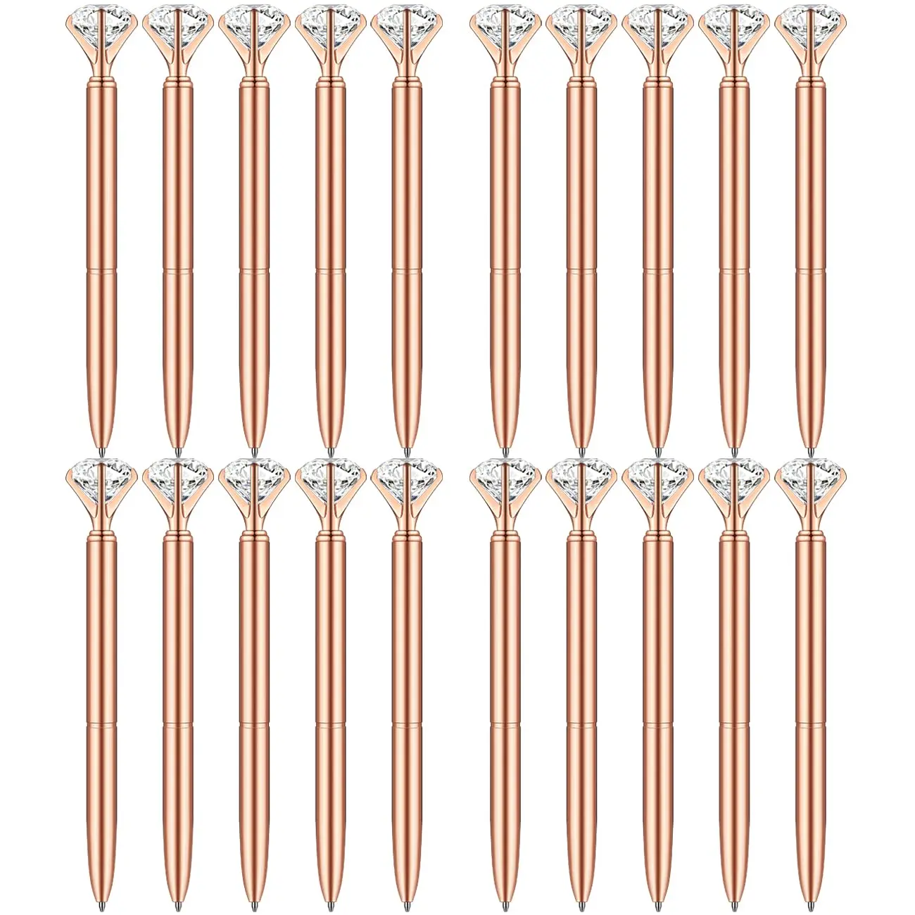 20Pcs Rose Golden Ballpoint Pens Diamond Ballpoint Pens Fancy Cute Crystal Pen Gift For Women Girls Gift
20Pcs Rose Golden Ballpoint Pens Diamond Ballpoint Pens Fancy Cute Crystal Pen Gift For Women Girls Gift