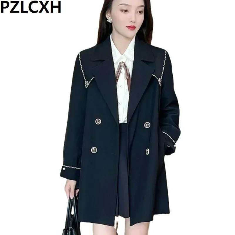 2023 Autumn and Winter Trench Coat Woman New Mid-length Embroidery British High-grade Temperament Korean Coat
2023 Autumn and Winter Trench Coat Woman New Mid-length Embroidery British High-grade Temperament Korean Coat