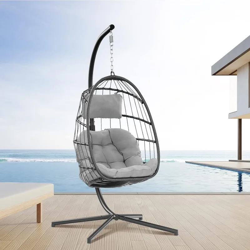 Egg Swing Chair with Stand Hanging Egg Chair Outdoor - Rattan Wicker Patio Hanging Basket Hammock Chair with Aluminum
Egg Swing Chair with Stand Hanging Egg Chair Outdoor - Rattan Wicker Patio Hanging Basket Hammock Chair with Aluminum