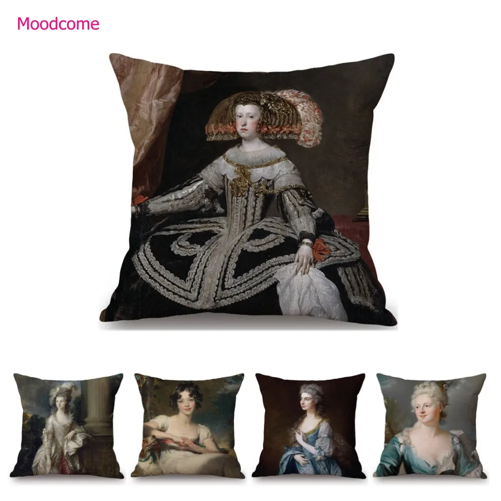 Royal Court Portrait Oil Painting Duchess Princess Ladyship Home Decoration Art Sofa Cotton Linen Throw Pillow Cushion Cover
Royal Court Portrait Oil Painting Duchess Princess Ladyship Home Decoration Art Sofa Cotton Linen Throw Pillow Cushion Cover
