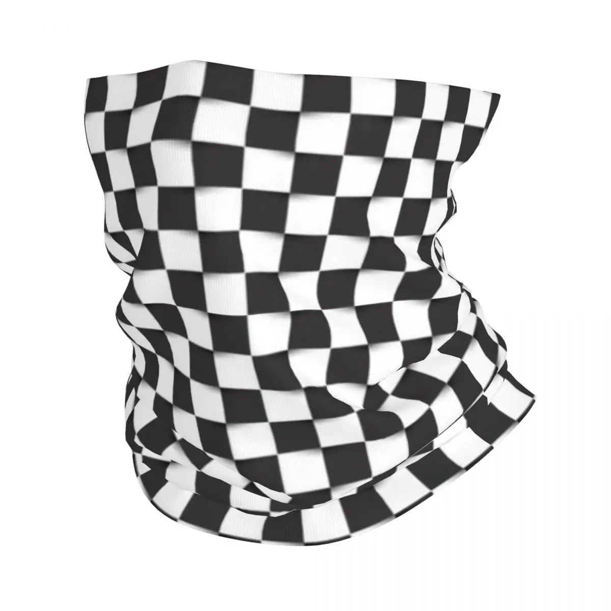 

Sillitoe Tartan Black White Checkered Plaid Bandana Accessories Neck Cover Houndstooth Black-White Check Balaclavas Wrap Scarf