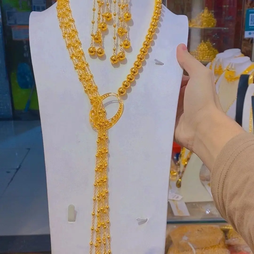 Popodion Новый Дубай 24K позолоченные кисточки ожерелье женские серьги Свадебные украшения YY10290
Popodion Новый Дубай 24K позолоченные кисточки ожерелье женские серьги Свадебные украшения YY10290