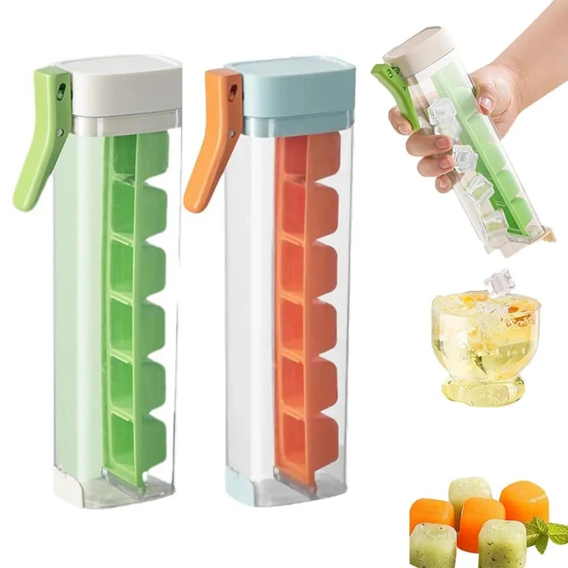 6 Grid Ice Cube Tray Anti-Spill Easy Demould Ice Maker with Handle Single Hand Press Ice Cube Mold Whiskey Cocktail Drink
6 Grid Ice Cube Tray Anti-Spill Easy Demould Ice Maker with Handle Single Hand Press Ice Cube Mold Whiskey Cocktail Drink
