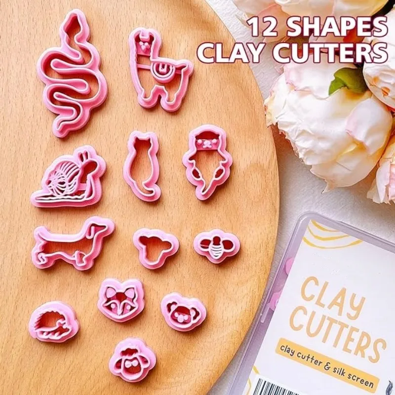 Animal Series New Soft Pottery Polymer Clay Cutter Alpaca Koala Etc 12pcs Earrings Mold DIY Jewelry Earring Pendant Cutting Mold
Animal Series New Soft Pottery Polymer Clay Cutter Alpaca Koala Etc 12pcs Earrings Mold DIY Jewelry Earring Pendant Cutting Mold