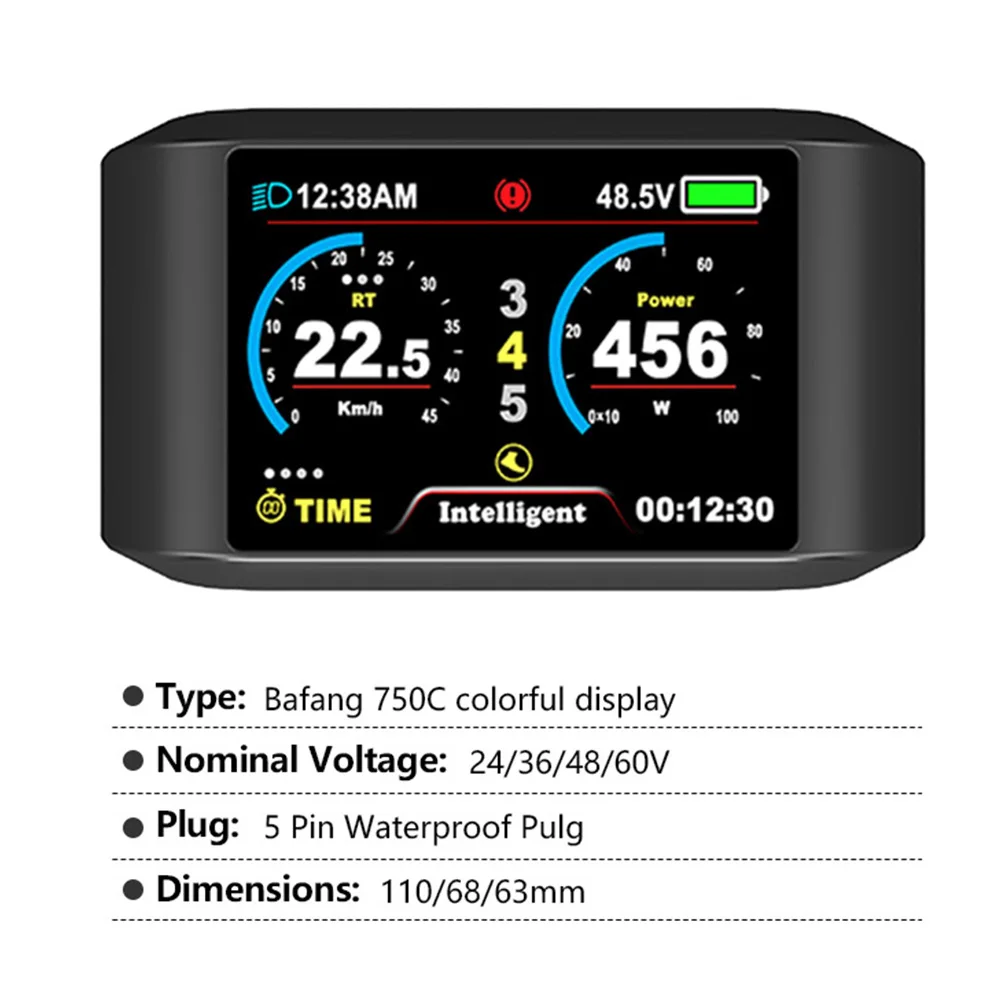 Bike Color Display Outdoor 24/36/48/60v 5-pin Waterproof Plug AVG/MAX/Realtime 0 22.2/25.4/31.8mm Holder Brand New
Bike Color Display Outdoor 24/36/48/60v 5-pin Waterproof Plug AVG/MAX/Realtime 0 22.2/25.4/31.8mm Holder Brand New