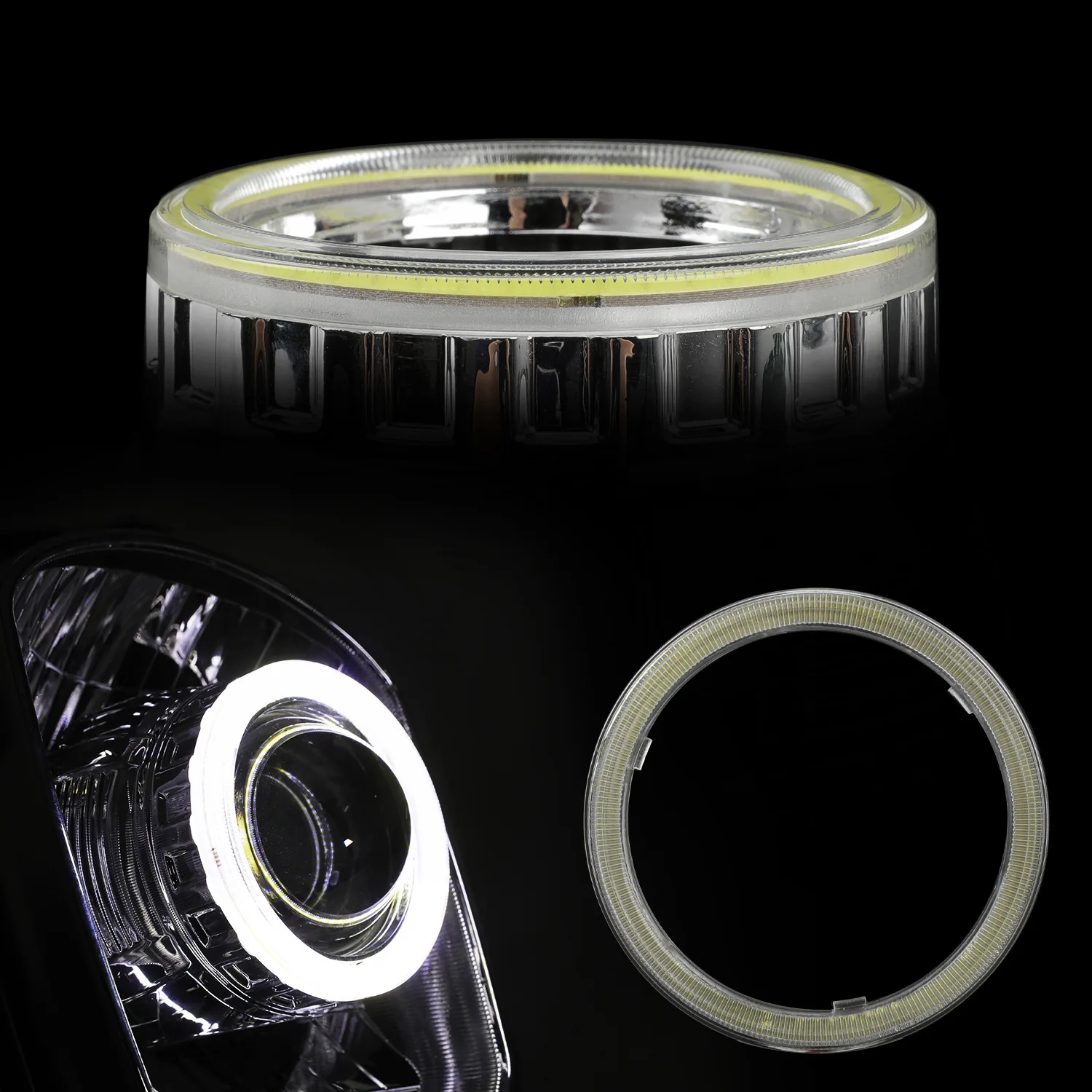 1pcs Angel Eyes Led Auto Halo Ring Light Car Bulbs COB Headlight DRL Daytime Running Light Car Styling Decorative Lights 12-24V
1pcs Angel Eyes Led Auto Halo Ring Light Car Bulbs COB Headlight DRL Daytime Running Light Car Styling Decorative Lights 12-24V