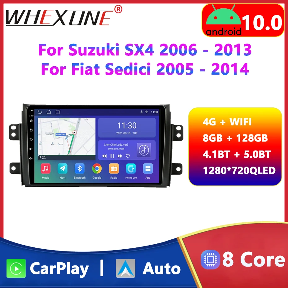 4G Car Radio Multimedia Video Player GPS Navigation Android 12 Auto 2 Din Carplay For Suzuki SX4 2006-2013 Fiat Sedici 2005-2014
4G Car Radio Multimedia Video Player GPS Navigation Android 12 Auto 2 Din Carplay For Suzuki SX4 2006-2013 Fiat Sedici 2005-2014