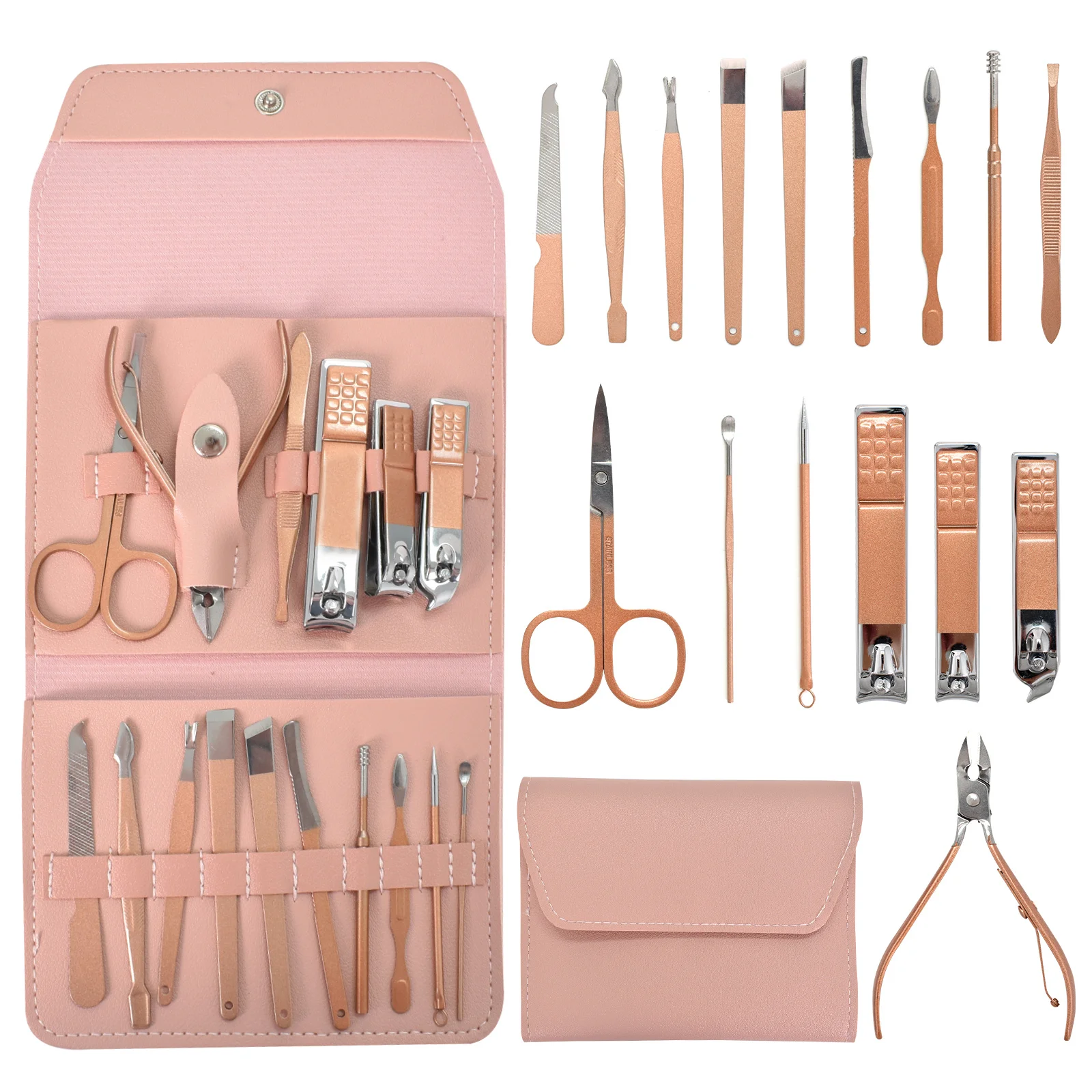 Manicure 16 Piece Manicure Pedicure Set Stainless Steel Nail Clippers Set Nail Set Women Nail Care Tool Makeup Tools
Manicure 16 Piece Manicure Pedicure Set Stainless Steel Nail Clippers Set Nail Set Women Nail Care Tool Makeup Tools