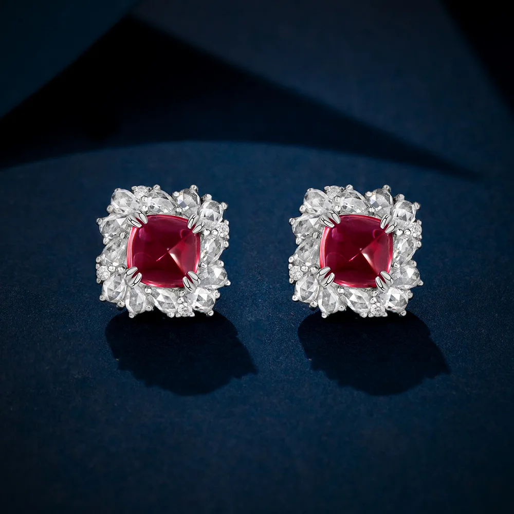 2023 New s925 Silver Red Cultivated Emerald Sugar Tower 6.5 * Exquisite 1.7ct Surrounded Rose Cut Premium Earrings
2023 New s925 Silver Red Cultivated Emerald Sugar Tower 6.5 * Exquisite 1.7ct Surrounded Rose Cut Premium Earrings