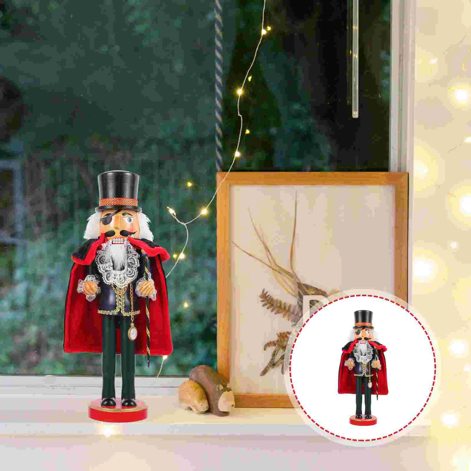 

Pirate Nutcracker Wood Nutcrackers Small Outdoor Toys for Kids Traditional Holiday Cosplay Wooden Craft