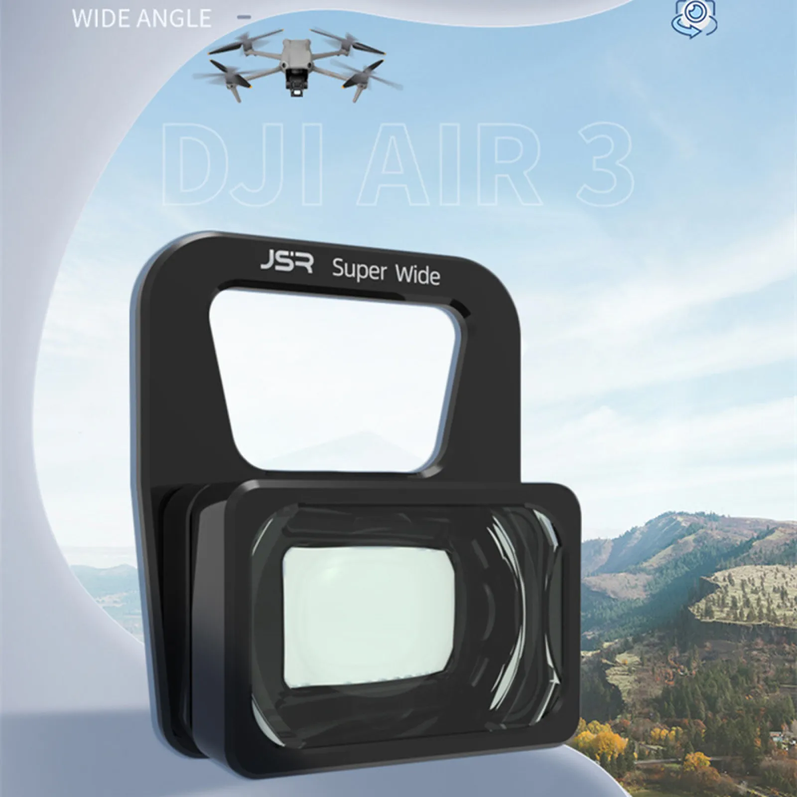 Ультраширокоугольный объектив 108 ° для DJI Air 3, объектив с усилителем камеры дрона 0.75X, металлическая рамка, оптический стеклянный объектив, аксессуары для фотосъемки
Ультраширокоугольный объектив 108 ° для DJI Air 3, объектив с усилителем камеры дрона 0.75X, металлическая рамка, оптический стеклянный объектив, аксессуары для фотосъемки