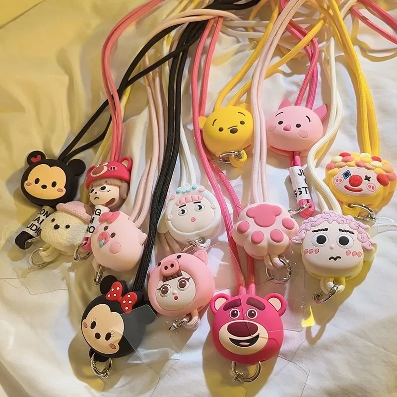 

Disney Mickey Winnie Toy Story Lotso Silica Gel Lanyard for Phone Case Iphone 15 14 13 12 11 Pro Max Samsung All Smartphone Gift