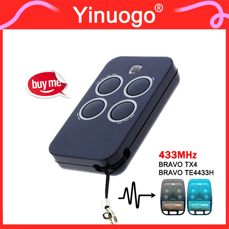 For ECHO TX4 RC 6100334 Remote Control 433MHz Compatible With BRAVO TE4433H / BRAVO TX4 6100098 Electric Gate Remote Control
For ECHO TX4 RC 6100334 Remote Control 433MHz Compatible With BRAVO TE4433H / BRAVO TX4 6100098 Electric Gate Remote Control