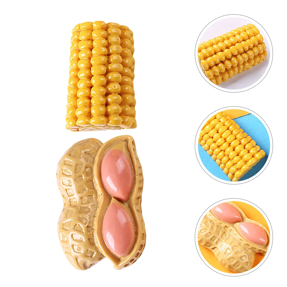 

1 Set Simulation Corns Peanut Lifelike Fake Peanut Corn Models Mini House Decors