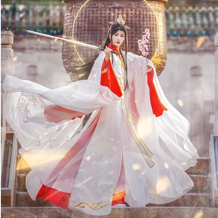 

Xie Lian Yue Shen Косплей Костюм Тянь Гуань Си фу Платиновый Павлин Косплей костюмы все для Хэллоуина Рождество фантазийное платье