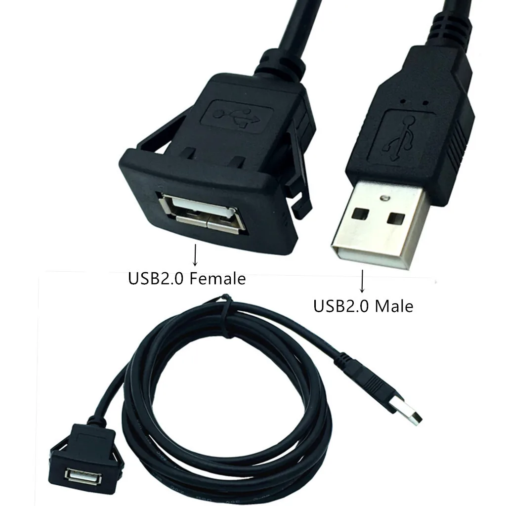 USB Male to Female AUX Flush Panel Mount Extension Cable for Car Truck Boat Motorcycle Dashboard 1M/2m
USB Male to Female AUX Flush Panel Mount Extension Cable for Car Truck Boat Motorcycle Dashboard 1M/2m