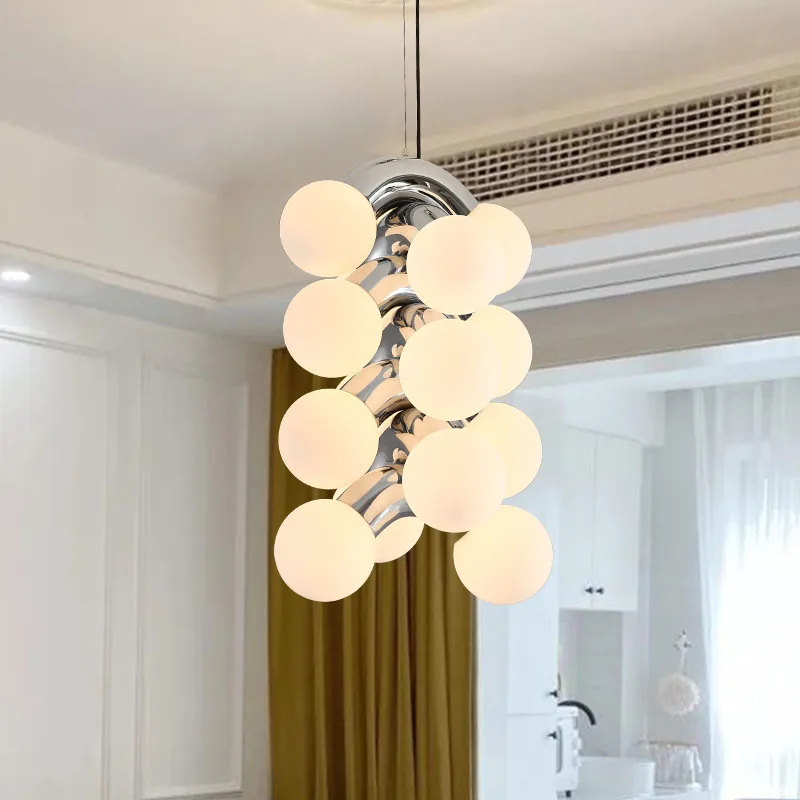 

Minimalist Creative Grape Series Chandelier Retro Homestay Style Bedroom Dining Room Living Room Small Chandelier G4 Wall Lamp