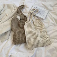 Wool Knitted Shoulder Bag for Women Vintage Fashion Cotton Cloth Girls Tote Shopper Bag Large Female Handbag Shopping Bag
Wool Knitted Shoulder Bag for Women Vintage Fashion Cotton Cloth Girls Tote Shopper Bag Large Female Handbag Shopping Bag