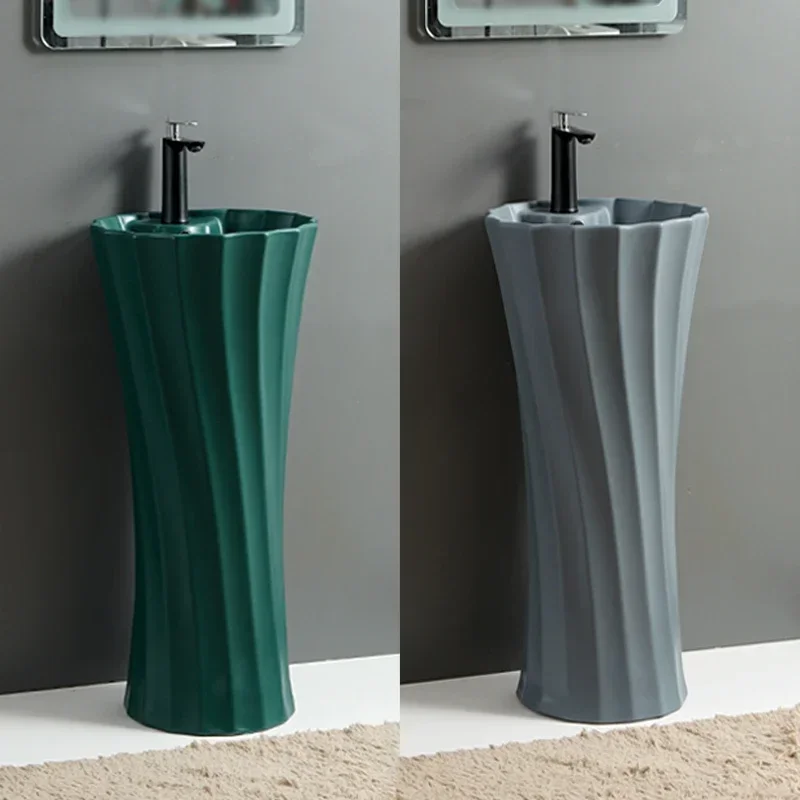 Nordic Black Pedestal Basin round Column Washbasin Ceramic Integrated Wash Basin Bathroom Floor Wash Basin
Nordic Black Pedestal Basin round Column Washbasin Ceramic Integrated Wash Basin Bathroom Floor Wash Basin